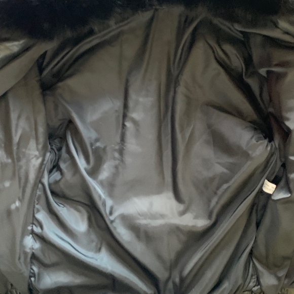 VINTAGE FINLAND FOX FUR BLACK WITH DETACHABLE LEATHER SLEEVES BOMBER VEST - Picture 9 of 15